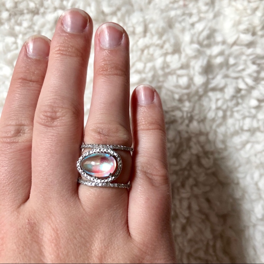 Opal double ring